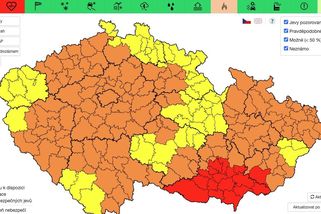 Extrémní zátěž. Meteorologové vydali nejvyšší stupeň výstrahy pro jižní Moravu - Novinky